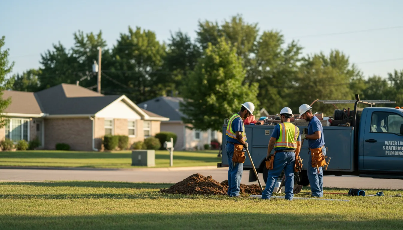 Residential water line and bathroom plumbing service in Wentzville, MO